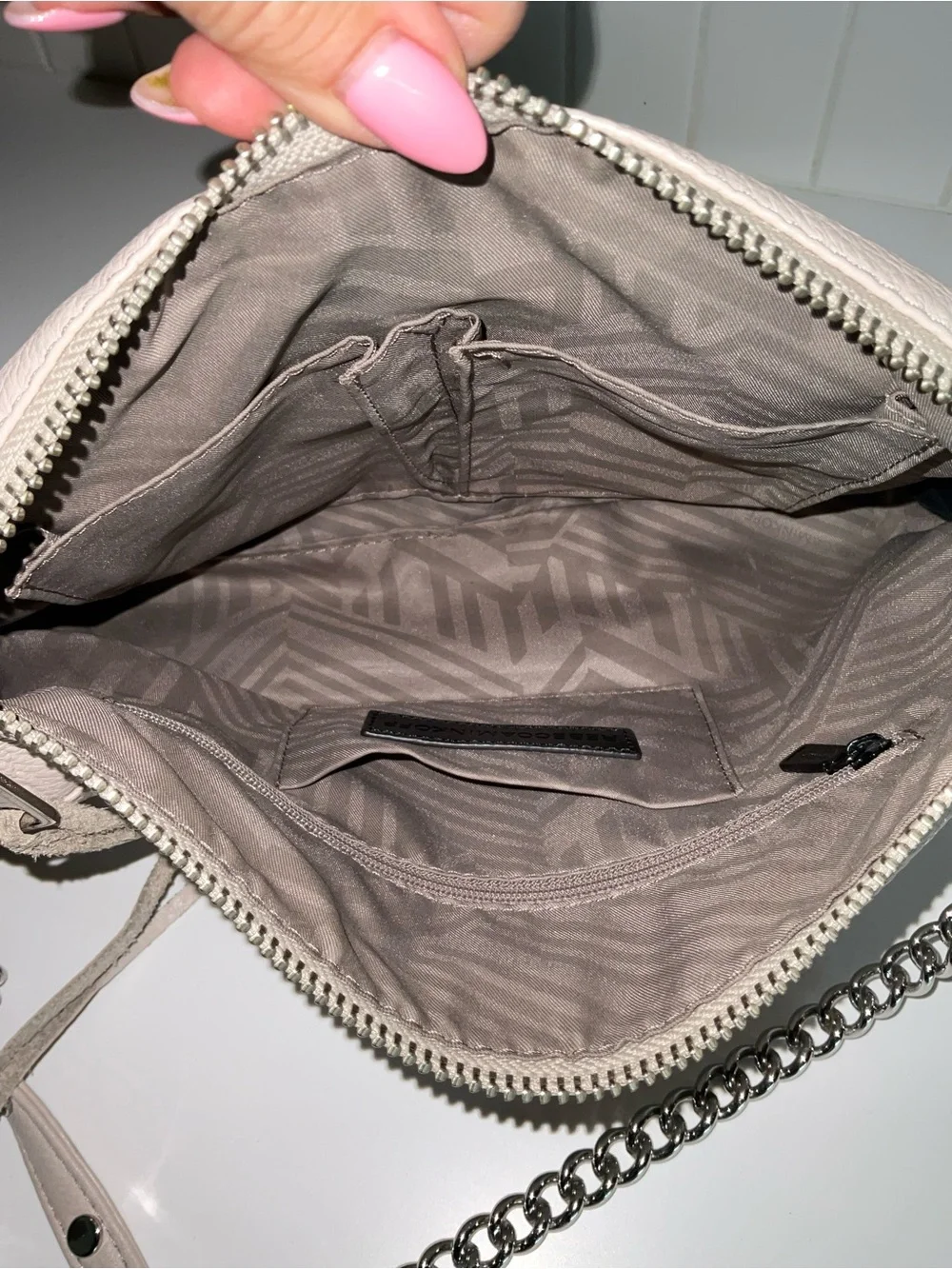 Rebecca Minkoff Mac Grey Crossbody Leather Bag
